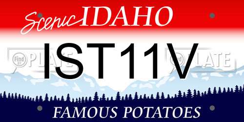 IST11V Idaho License Plate