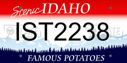 IST2238 Idaho License Plate