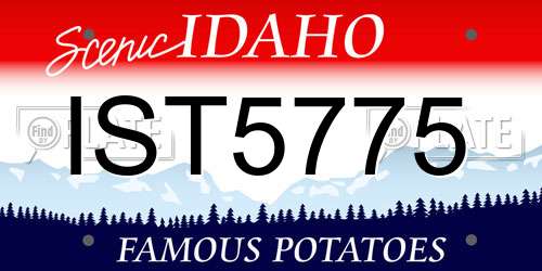 IST5775 Idaho License Plate