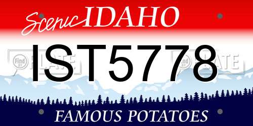 IST5778 Idaho License Plate