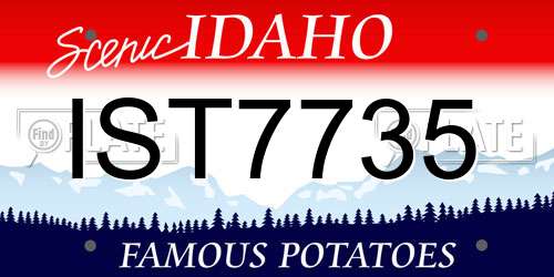 IST7735 Idaho License Plate
