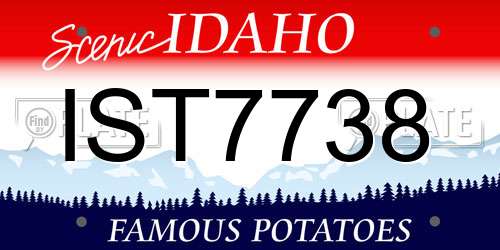 IST7738 Idaho License Plate