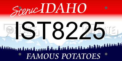 IST8225 Idaho License Plate