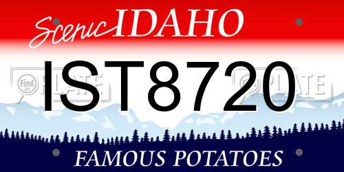 IST8720 Idaho License Plate