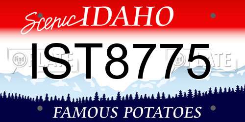 IST8775 Idaho License Plate