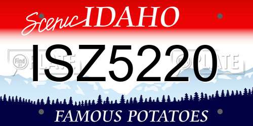 ISZ5220 Idaho License Plate