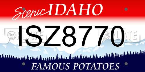 ISZ8770 Idaho License Plate