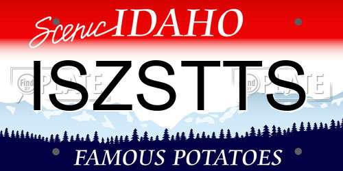 ISZSTTS Idaho License Plate