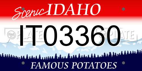 IT03360 Idaho License Plate