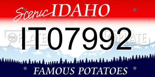 IT07992 Idaho License Plate