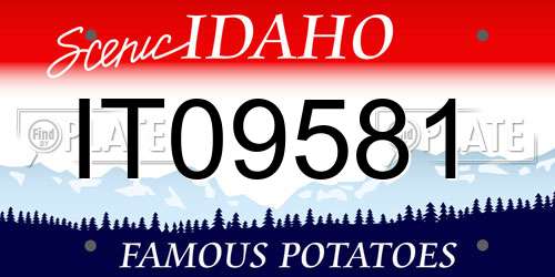 IT09581 Idaho License Plate