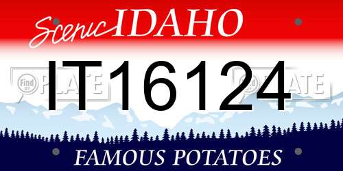 IT16124 Idaho License Plate