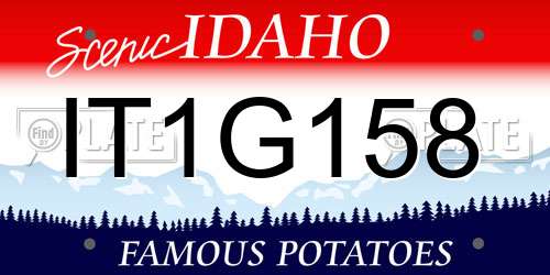 IT1G158 Idaho License Plate
