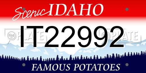 IT22992 Idaho License Plate