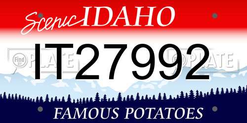 IT27992 Idaho License Plate
