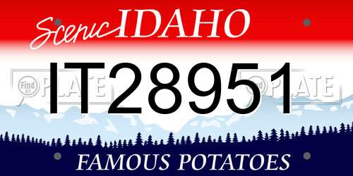IT28951 Idaho License Plate