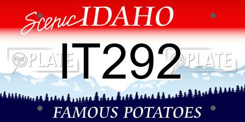 IT292 Idaho License Plate