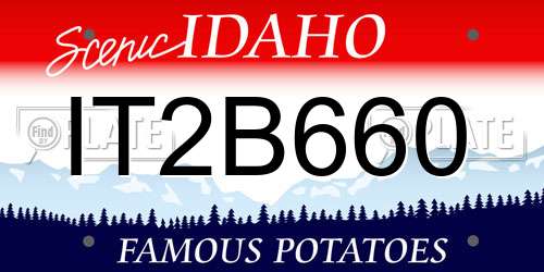 IT2B660 Idaho License Plate