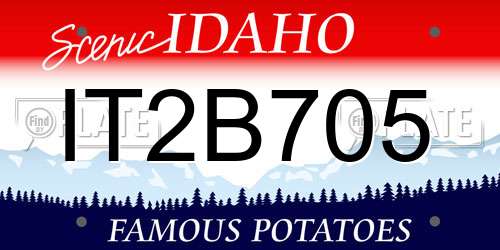 IT2B705 Idaho License Plate