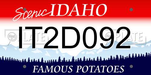 IT2D092 Idaho License Plate