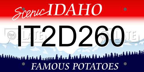 IT2D260 Idaho License Plate