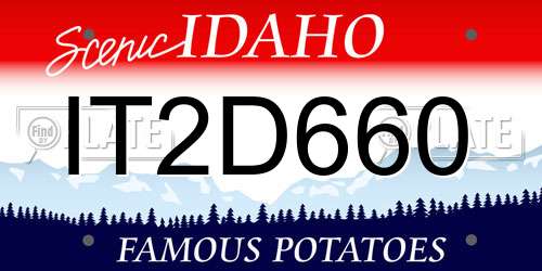 IT2D660 Idaho License Plate