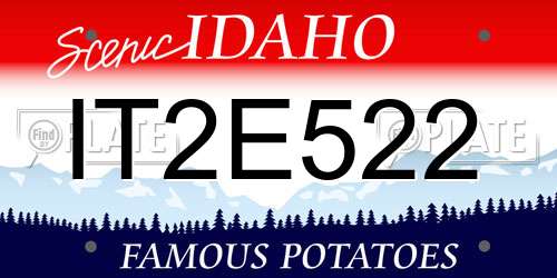 IT2E522 Idaho License Plate