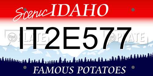 IT2E577 Idaho License Plate