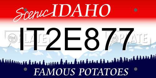 IT2E877 Idaho License Plate