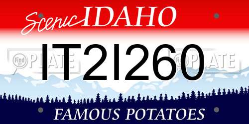 IT2I260 Idaho License Plate