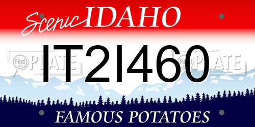 IT2I460 Idaho License Plate