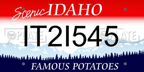 IT2I545 Idaho License Plate