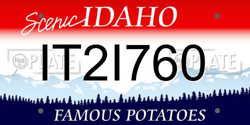 IT2I760 Idaho License Plate