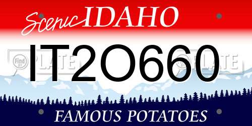 IT2O660 Idaho License Plate