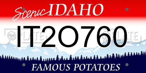 IT2O760 Idaho License Plate
