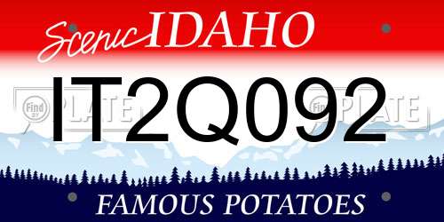 IT2Q092 Idaho License Plate