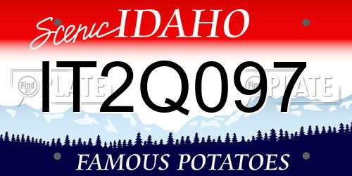 IT2Q097 Idaho License Plate
