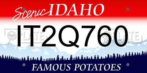 IT2Q760 Idaho License Plate