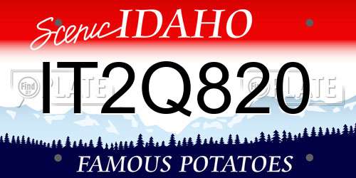 IT2Q820 Idaho License Plate