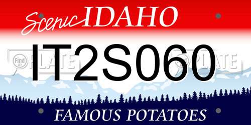 IT2S060 Idaho License Plate