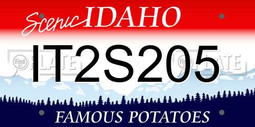 IT2S205 Idaho License Plate