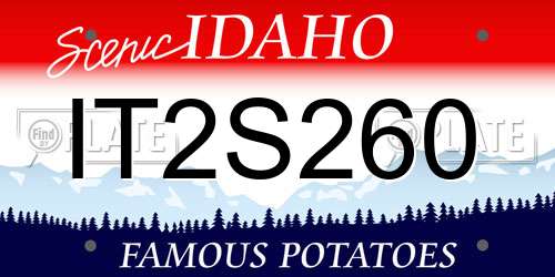 IT2S260 Idaho License Plate
