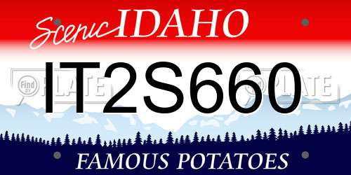 IT2S660 Idaho License Plate