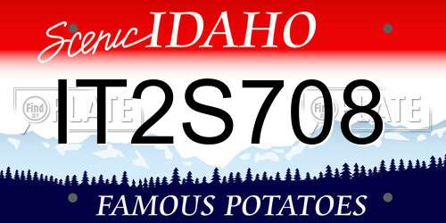 IT2S708 Idaho License Plate