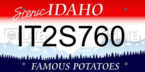 IT2S760 Idaho License Plate