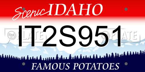 IT2S951 Idaho License Plate