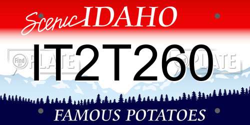 IT2T260 Idaho License Plate