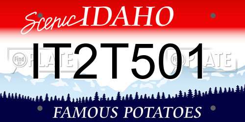 IT2T501 Idaho License Plate