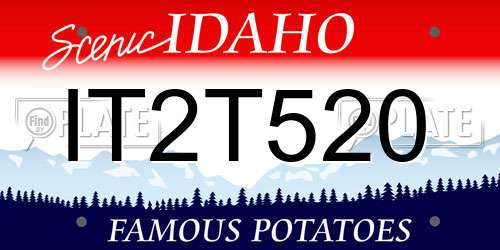 IT2T520 Idaho License Plate