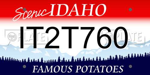 IT2T760 Idaho License Plate